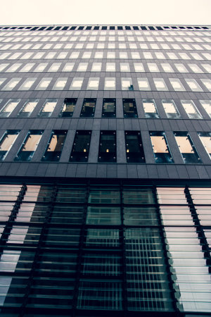 wall of the building full of windows