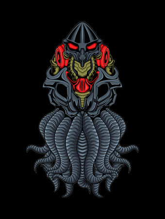 shooter game logo illustration, this is an ideal vector illustration for mascots and tattoos or T-shirt graphicsのイラスト素材