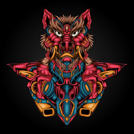 fancy border frame, this is an ideal vector illustration for mascots and tattoos or T-shirt graphicsのイラスト素材