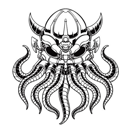 Green dragon head illustration, this is an ideal vector illustration for mascots and tattoos or T-shirt graphicsのイラスト素材