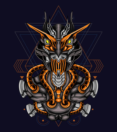 Space machine illustration, this is an ideal vector illustration for mascots and tattoos or T-shirt graphicsのイラスト素材