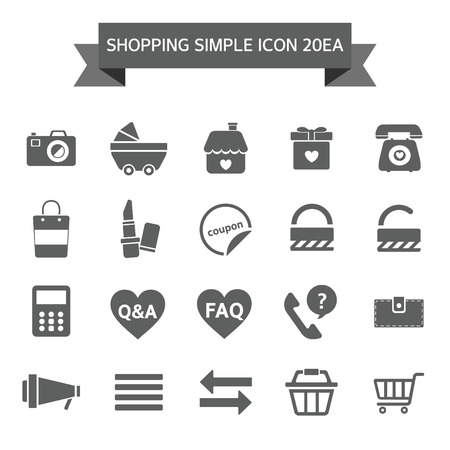 Shopping  Icon setのイラスト素材