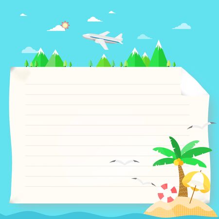 Travel frame illustrationのイラスト素材