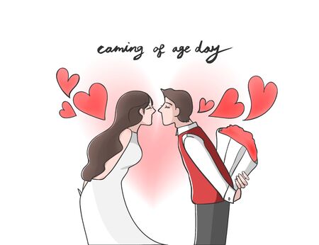 Coming of Age Day illustrationのイラスト素材