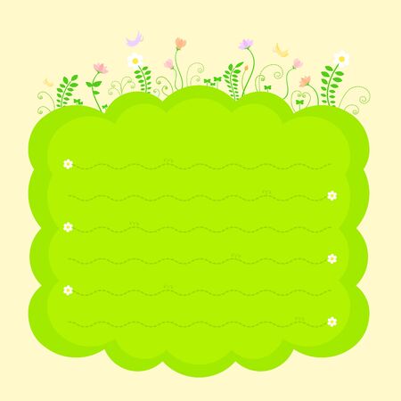 spring frame illustrationのイラスト素材