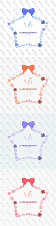 flower star shape chaplet templetのイラスト素材