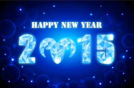 Shining 2015Year of the Sheep Chinese Zodiac templetのイラスト素材