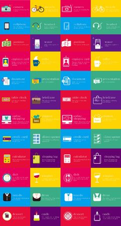 Various icons Packagesのイラスト素材