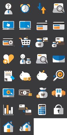 banking icon packageのイラスト素材