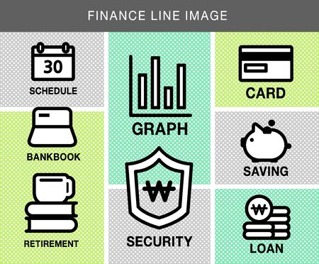 education line finance packageのイラスト素材