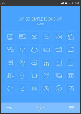 Business line Icon setのイラスト素材