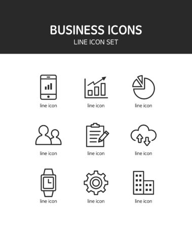 Business line Icon setのイラスト素材