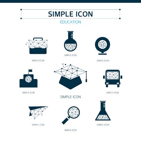 Education Simple Icon Setのイラスト素材