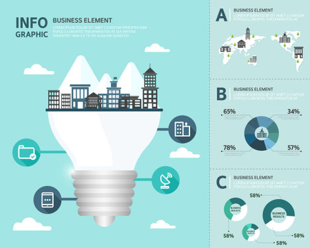 business infographicのイラスト素材