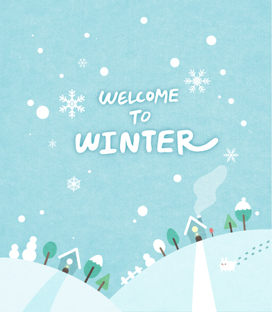 winter illustrationのイラスト素材