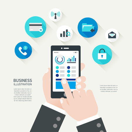 Business flat illustrationのイラスト素材