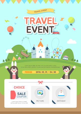 travel event templateのイラスト素材