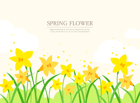 spring illustrationのイラスト素材