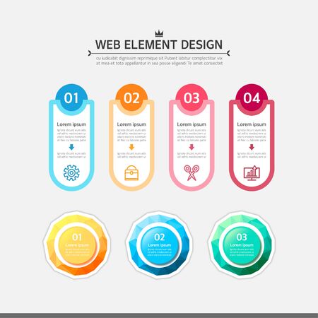 Web element designのイラスト素材