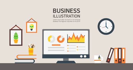 business flat designのイラスト素材