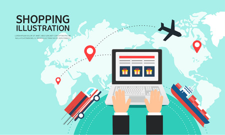 shopping Illustrationsのイラスト素材