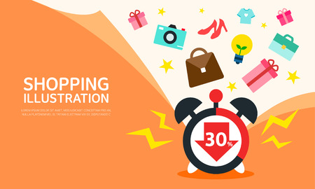 shopping Illustrationsのイラスト素材