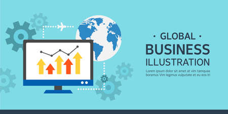 business flat designのイラスト素材