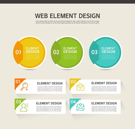 Web element designのイラスト素材