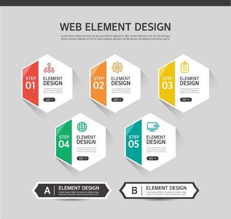 Web element designのイラスト素材