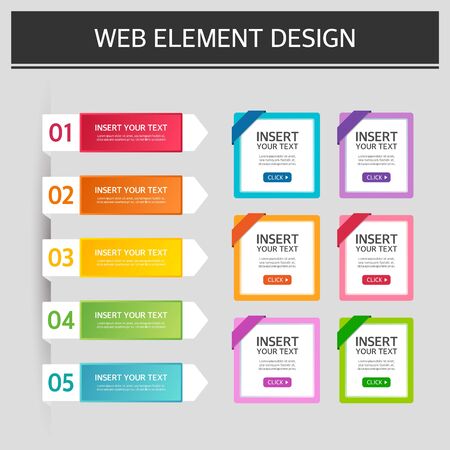 Vector element design setのイラスト素材