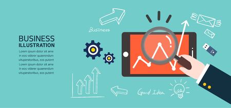 Business flat illustrationのイラスト素材
