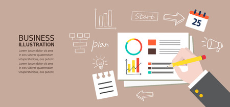 Business flat illustrationのイラスト素材