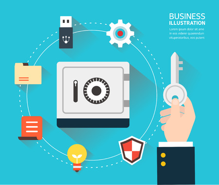 Business flat illustrationのイラスト素材