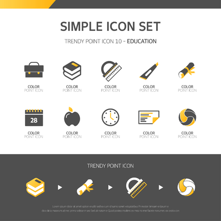 Education Simple Icon Setのイラスト素材