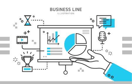 business line illustrationのイラスト素材