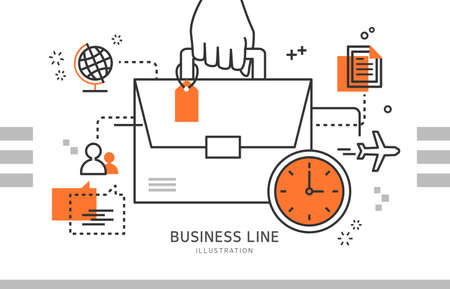 business line illustrationのイラスト素材