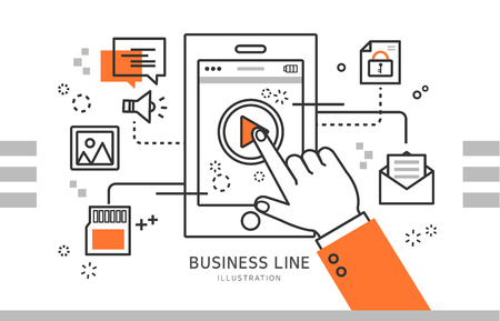 business line illustrationのイラスト素材