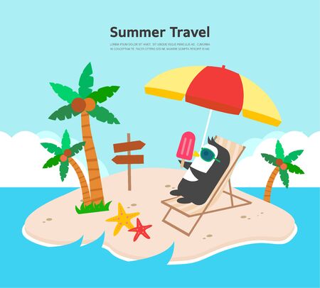 summer illustrationのイラスト素材