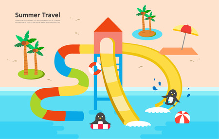 summer illustrationのイラスト素材