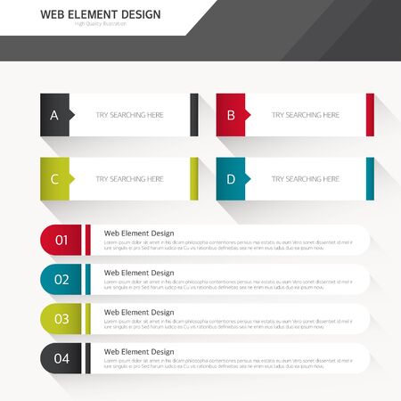 Web element designのイラスト素材