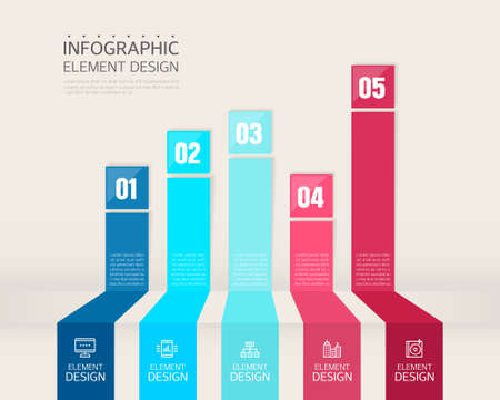 business Info graphic illustrationのイラスト素材