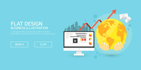 Flat Business illustrationのイラスト素材