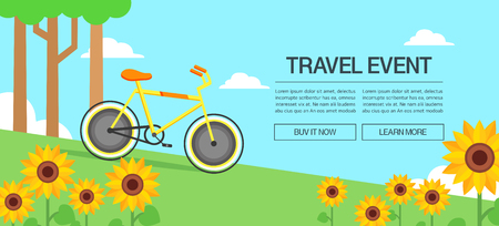 Summer travel illustrationのイラスト素材