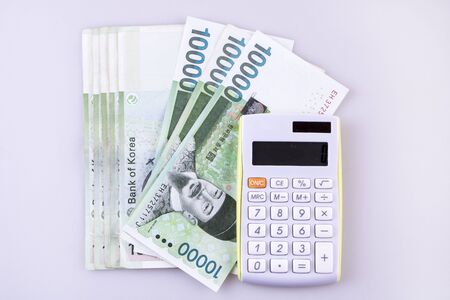 South Korean won currencyの写真素材