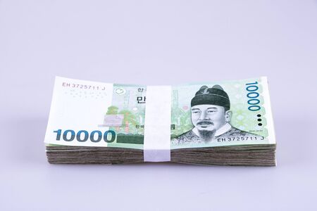 South Korean won currencyの写真素材