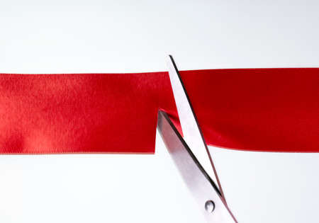 ribbon on white backgroundの写真素材