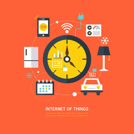 IOT flat illustrationのイラスト素材