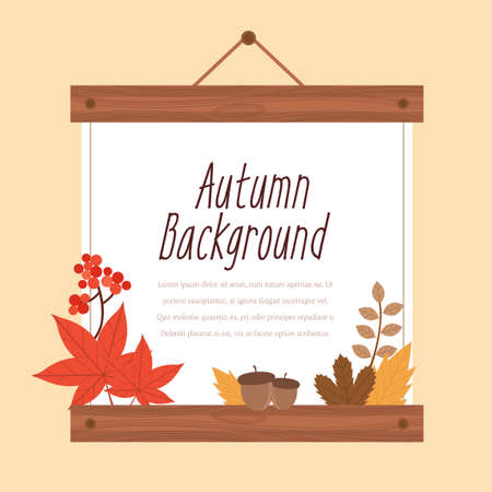 autumn frameのイラスト素材