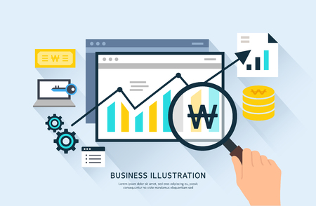 Flat Business illustrationのイラスト素材