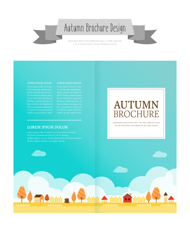 autumn Brochure designのイラスト素材